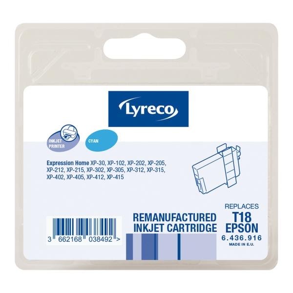 LYRECO COMP I/JET EPSON T1802XL CYAN