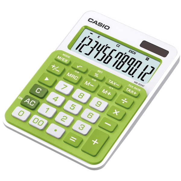 CASIO MS-20NC DESK CALCULATOR 12DIGIT GREEN