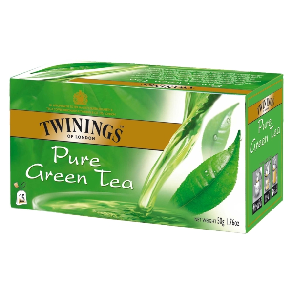 Twinings vihreä tee Pure Green, 1 kpl=25 pussia