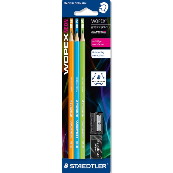 PK3 STAEDTLER 180FBK3-2 WOPEX HB PEN BLI