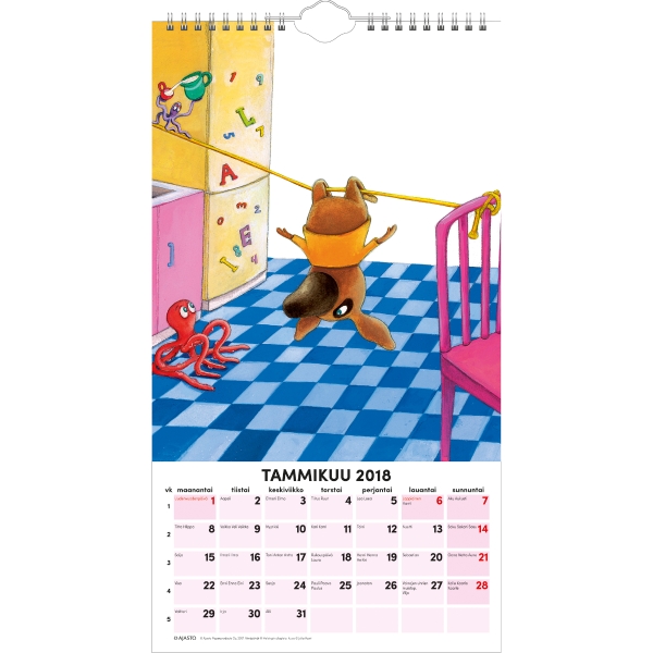 AJASTO YEAR OF TAPIR WALL CALENDAR