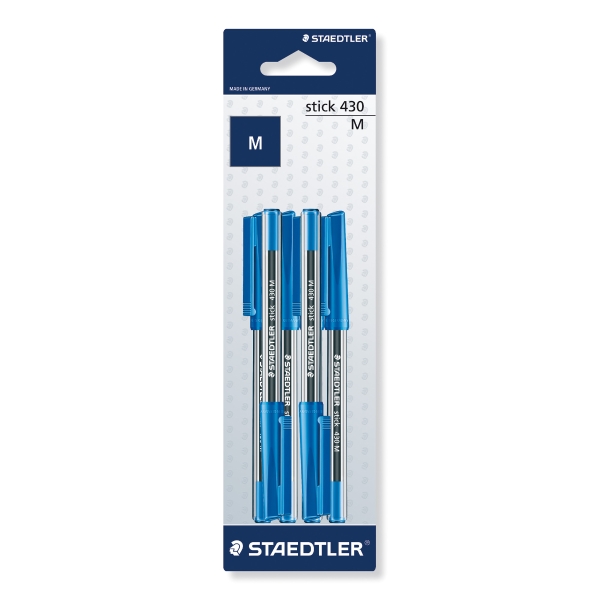 PK6 STAEDTLER 430 STICKB/PEN M BLU BLIST