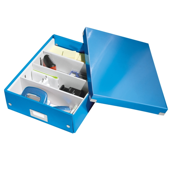 LEITZ CLICK & STORE BOX MEDIUM A4 BLUE