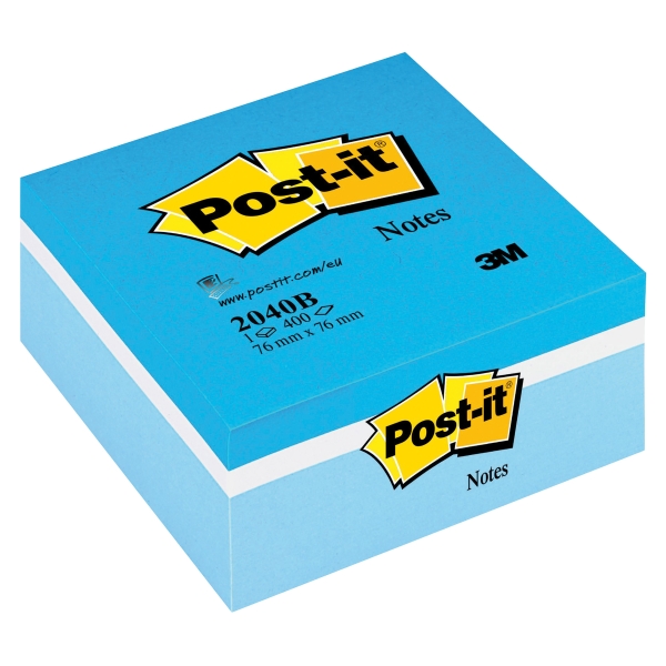 POST-IT 2040B CUBE 76X76MM 400SHT 3COL