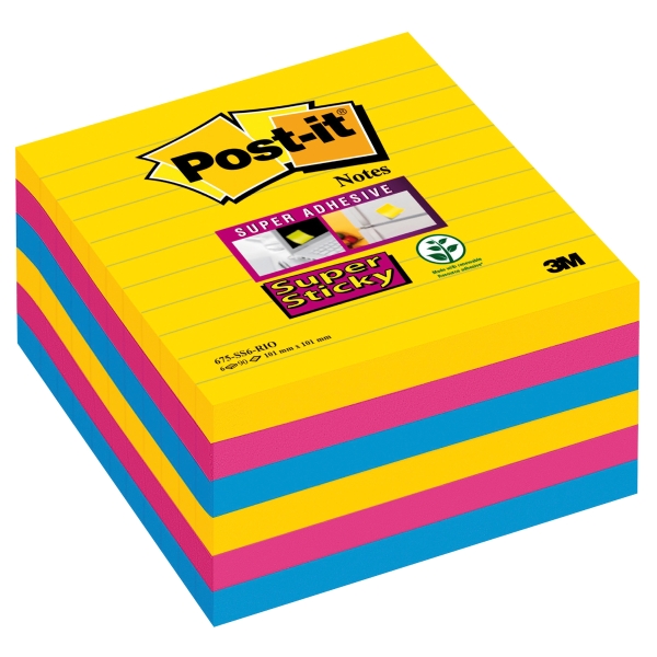 PK6POSTIT 675-SS6RIO S/S LIN 101X101 RIO