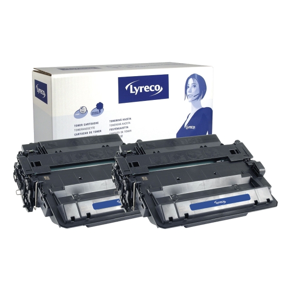 Lyreco HP 55X CE255XD laservärikasetti musta, 1 kpl=2 kasettia
