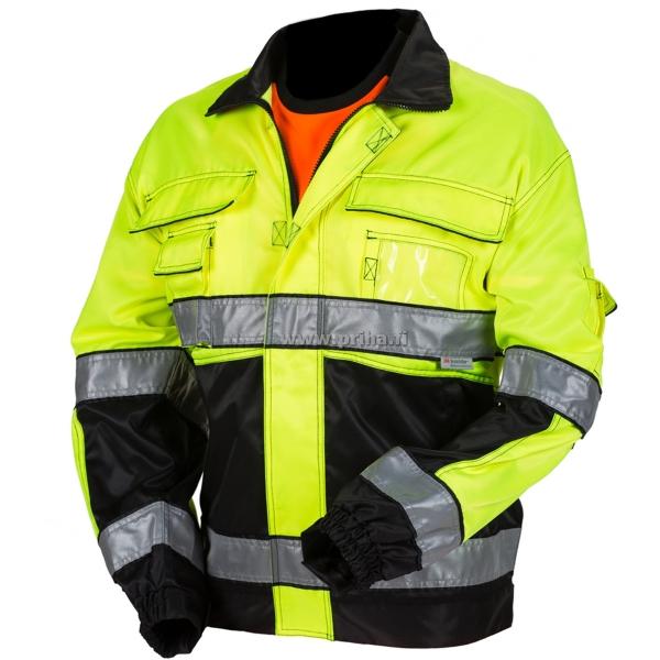 PRIHA 4134 HI-VIS JACKET YLLW/BLK 48