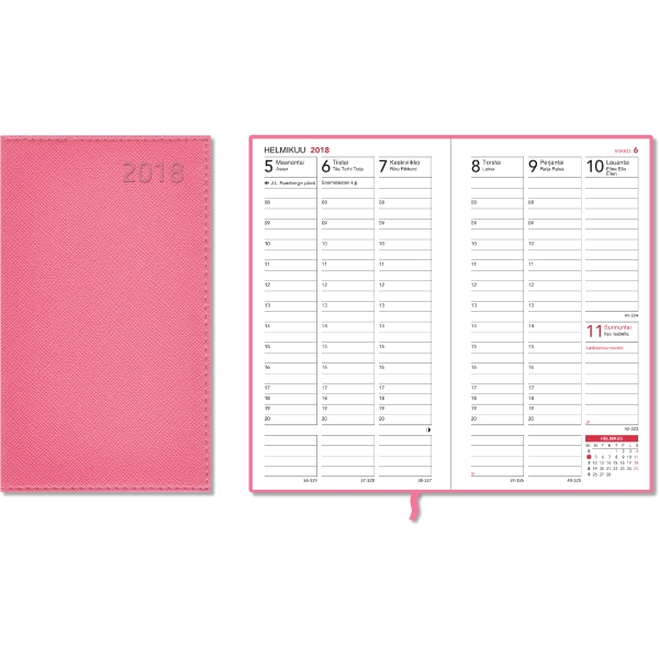 CC TIME SLIM DIARY 87X153MM FUCHSIA