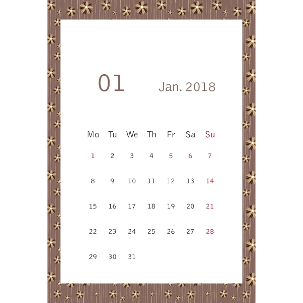 AJASTO CLIP DESK CALENDAR 166X263MM