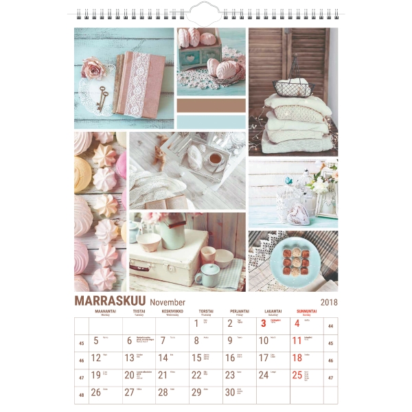 AJASTO PASTELLI WALL CALENDAR 290X415MM