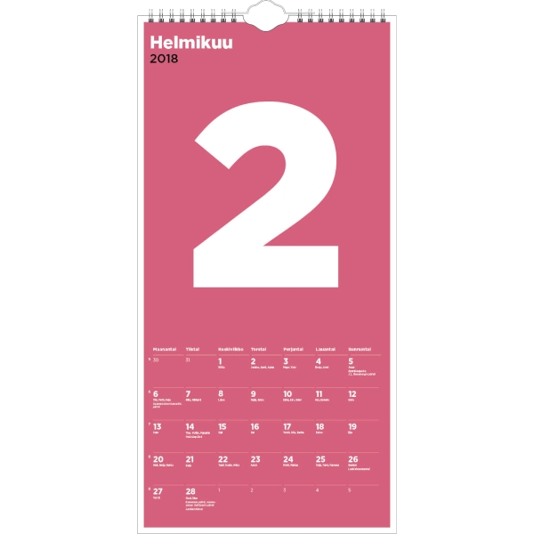 AJASTO TONE WALL CALENDAR 210X420MM