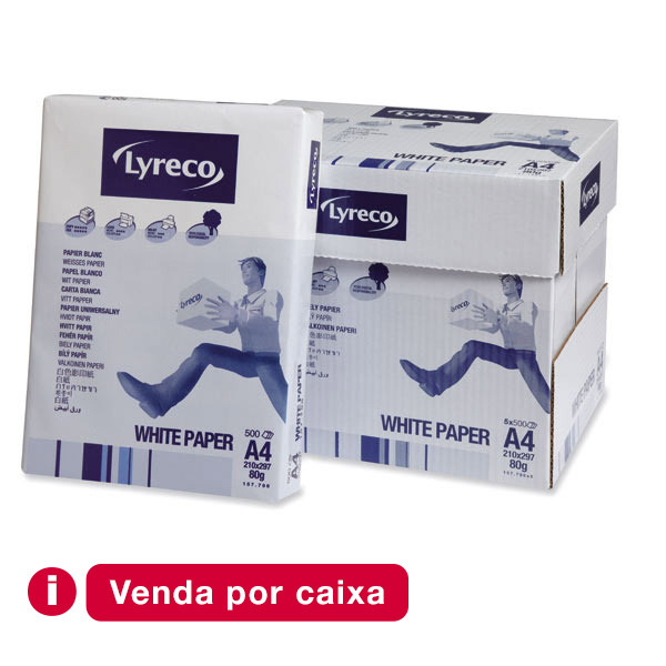 Pacote de 500 folhas de papel LYRECO A4 75g/m2 branco