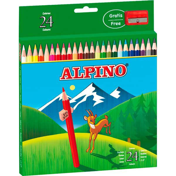 Caixa de 24 lápis de cor ALPINO