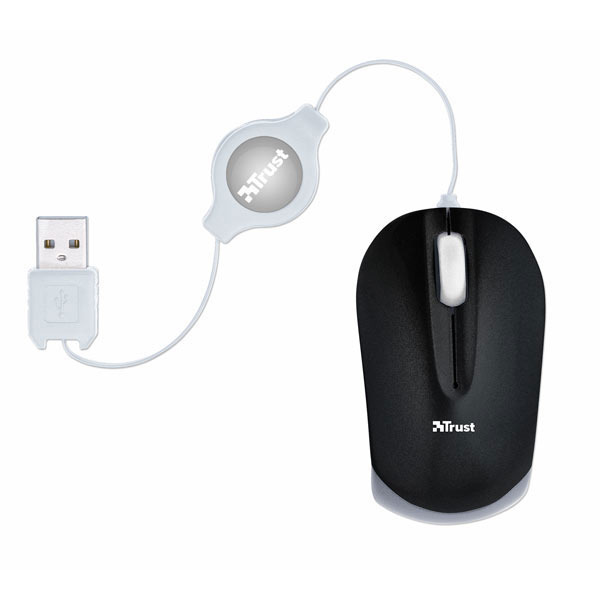 Nanou Retractable Micro Mouse - black