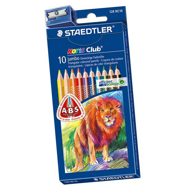 Pack de 10 lápis de cor triangulares STAEDTLER noris