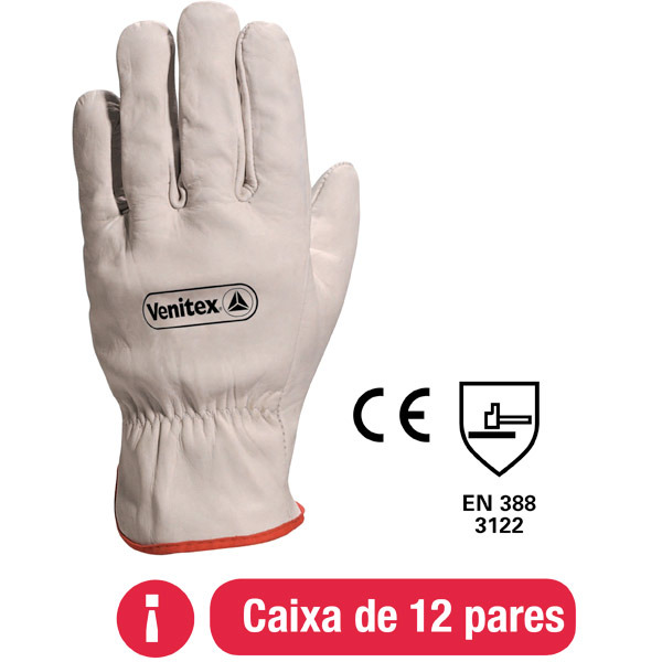 DELTAPLUS PAIR FBN49 LEATHERGRAIN HANDLING GLOVES S9