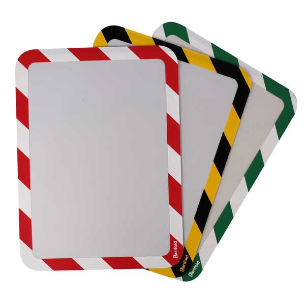 TARIFOLD FRAME MAGNETO SAFETY BACK A4 RED AND WHITE  - PACK OF 2