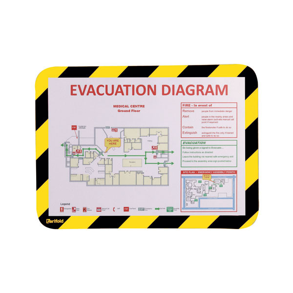 TARIFOLD FRAME MAGNETO ADHESIVE BACK A4 BLACK AND YELLOW - PACK OF 2