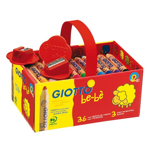 Pack de 36 lápis de cor GIOTTO be-be cores sortidas