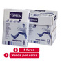 Caixa 5 pacotes 500 folhas papel LYRECO A4 80g/m2 branco 4 furos