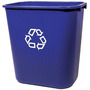 Contentor para reciclagem RUBBERMAID de polietileno azul retangular de 39 l